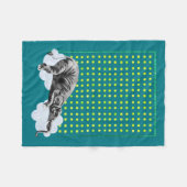 居心地のよい睡眠象のベビーのキルト フリースブランケット (正面(横))