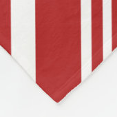 居心地のよい赤と白のモダンなペパーミントは縞で飾ります フリースブランケット (角)