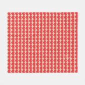 居心地のよくかわいく明るい赤いハートパターンベージュ色毛布 フリースブランケット (正面(横))