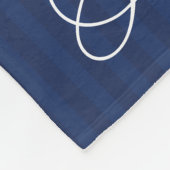 居心地のよく航海ので黄色く青いいかりのカスタムの文字 フリースブランケット (角)