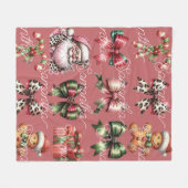 居心地のパーソナライズされた良いクリスマスパターン フリースブランケット (正面(横))