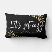 居心地のモダン良い黒材枕 ランバークッション (裏面)