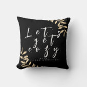 居心地のモダン良い黒枕 クッション (正面)