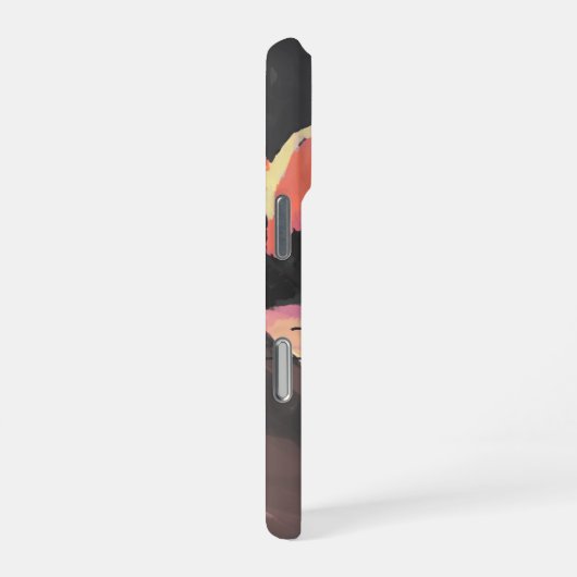 居心地の絵を描良い猫と人のイラストレーションアート iPhoneケース (右側面)