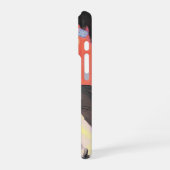 居心地の絵を描良い猫と人のイラストレーションアート iPhoneケース (左側面)