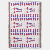 居心地の良いおもしろい抽象芸術 スローブランケット (正面縦)