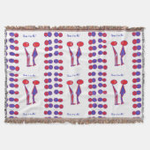 居心地の良いおもしろい抽象芸術 スローブランケット (正面)