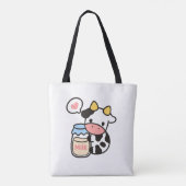 居心地の良いかわいいカウアンドミルクジャー トートバッグ (裏面)