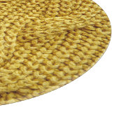 居心地の良いイエローセーター:テクスチャ付き背景 カッティングボード (角)