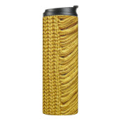 居心地の良いイエローセーター：テクスチャ付き背景 タンブラー (回転左)