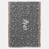 居心地の良いウェルカムスノーフレーク スローブランケット (正面縦)