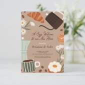 居心地の良いウェルカムフォロワーズグリーン引っ越し祝いパーティーパーティー 招待状 (スタンド正面)