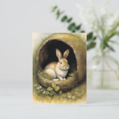 居心地の良いウサギの巣穴 ポストカード (スタンド正面)