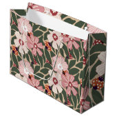 居心地の良いウッドランドラディバグ&ワイルドフラワー自然カラー ラージペーパーバッグ (正面アングル)