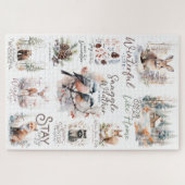 居心地の良いウッドラ伝統的ンドクリスマス引用文 ジグソーパズル (横)