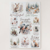 居心地の良いウッドラ伝統的ンドクリスマス引用文 ジグソーパズル (縦)