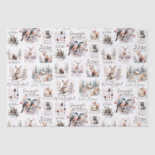 居心地の良いウッドラ伝統的ンドクリスマス引用文 薄葉紙 (正面)