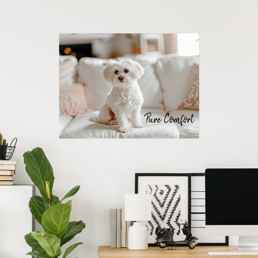 居心地の良いエレガンス:マルテスオンザソファ ポスター (ホームオフィス)