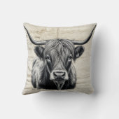 居心地の良いオリエンのための白黒の牛のキリム枕 クッション (裏面)