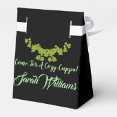 居心地の良いカップグリーンティーカップアフタヌーンティーブラックパーティー フェイバーボックス (裏面サイド)