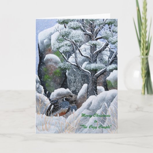 居心地の良いカップルのグリーティングカード シーズンカード (正面)