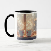 居心地の良いカップルのコーヒーモーメント – Rom マグカップ (左)