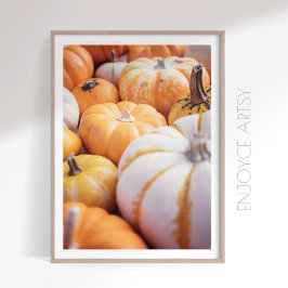 居心地の良いカボチャ秋写真の暖かい農家の装飾 ポスター