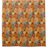 居心地の良いカボチャ シャワーカーテン (正面)