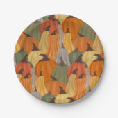 居心地の良いカボチャ ペーパープレート (正面)