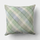 居心地の良いカラフルタータンチェックプレイド、グリーン装飾用クッション クッション (裏面)