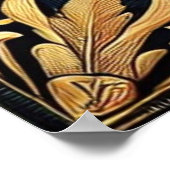 居心地の良いカールした孔雀 ポスター (角)