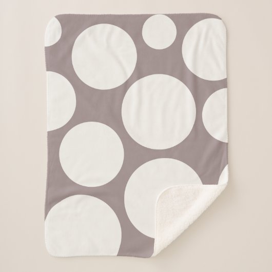 居心地の良いキノコとクリーム毛布 シェルパブランケット (正面)