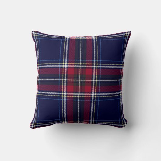 居心地の良いキャビンクラシックデコール、海軍と赤のプライド クッション (裏面)