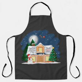 居心地の良いキャビン熱いココア&お気に入りのクリスマス映画 エプロン