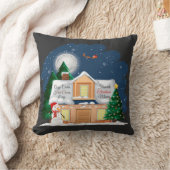 居心地の良いキャビン熱いココア&お気に入りのクリスマス映画 クッション (ブランケット)