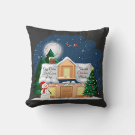 居心地の良いキャビン熱いココア&お気に入りのクリスマス映画 クッション