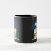 居心地の良いキャビン熱いココア&お気に入りのクリスマス映画 ツートーンマグカップ (中央)