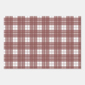 居心地の良いキャビン鹿、パイン、プレイド ラッピングペーパーシート (正面3)