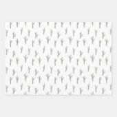 居心地の良いキャビン鹿、パイン、プレイド ラッピングペーパーシート (正面)