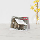 居心地の良いキャビン・クリスマスカード。 カード (黄色い花)