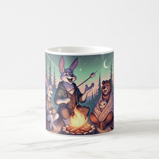 居心地の良いキャンプファイヤーテイルズ – バニー&ベアーアンダーザスターズ コーヒーマグカップ (中央)
