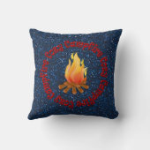 居心地の良いキャンプファイヤー枕 クッション (裏面)