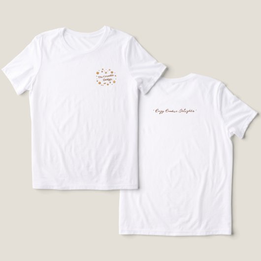 居心地の良いクッキーデリライトユニフォーム（白） トライブレンドＴシャツ (デザイン正面&裏面)