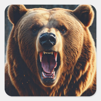 居心地の良いクマの冒険 スクエアシール