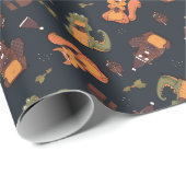 居心地の良いクリスマスの動物 ラッピングペーパー (ロールコーナー)