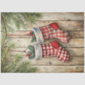 居心地の良いクリスマスの鐘 お米の紙 赤 緑 ホリデー 薄葉紙 (正面)
