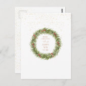 居心地の良いクリスマスの雰囲気を折り畳んだグリーティングカード ポストカード (正面/裏面)