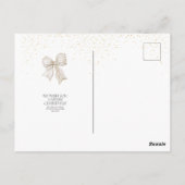 居心地の良いクリスマスの雰囲気を折り畳んだグリーティングカード ポストカード (裏面)