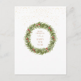 居心地の良いクリスマスの雰囲気を折り畳んだグリーティングカード ポストカード