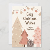 居心地の良いクリスマスの願いカスタマイズ可能なBoho シーズンカード (正面)